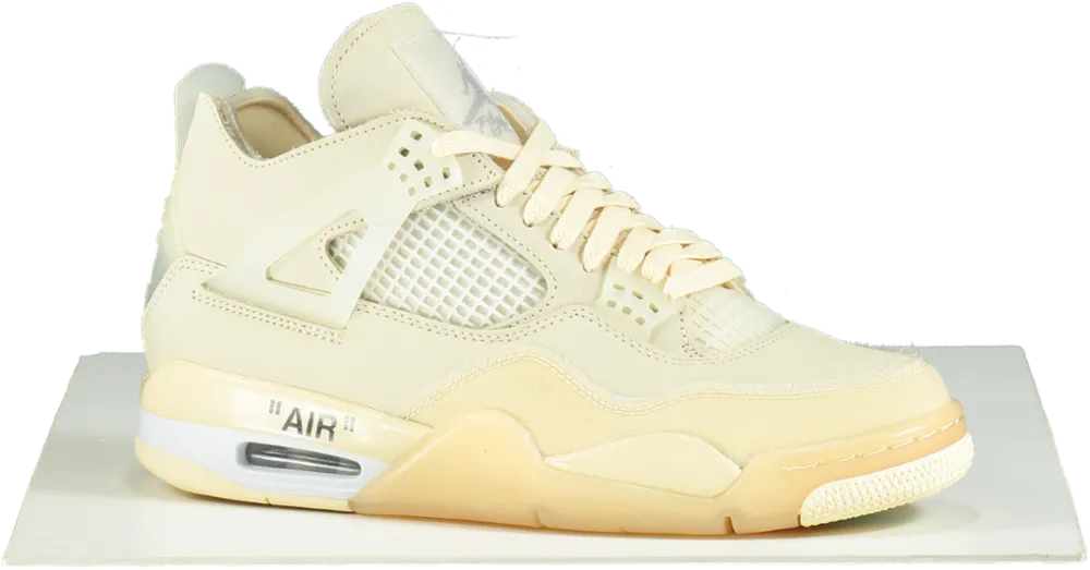 Air Jordan CV9388 Off-White Sail/Muslin 4 Retro SP Trainers UK 8 