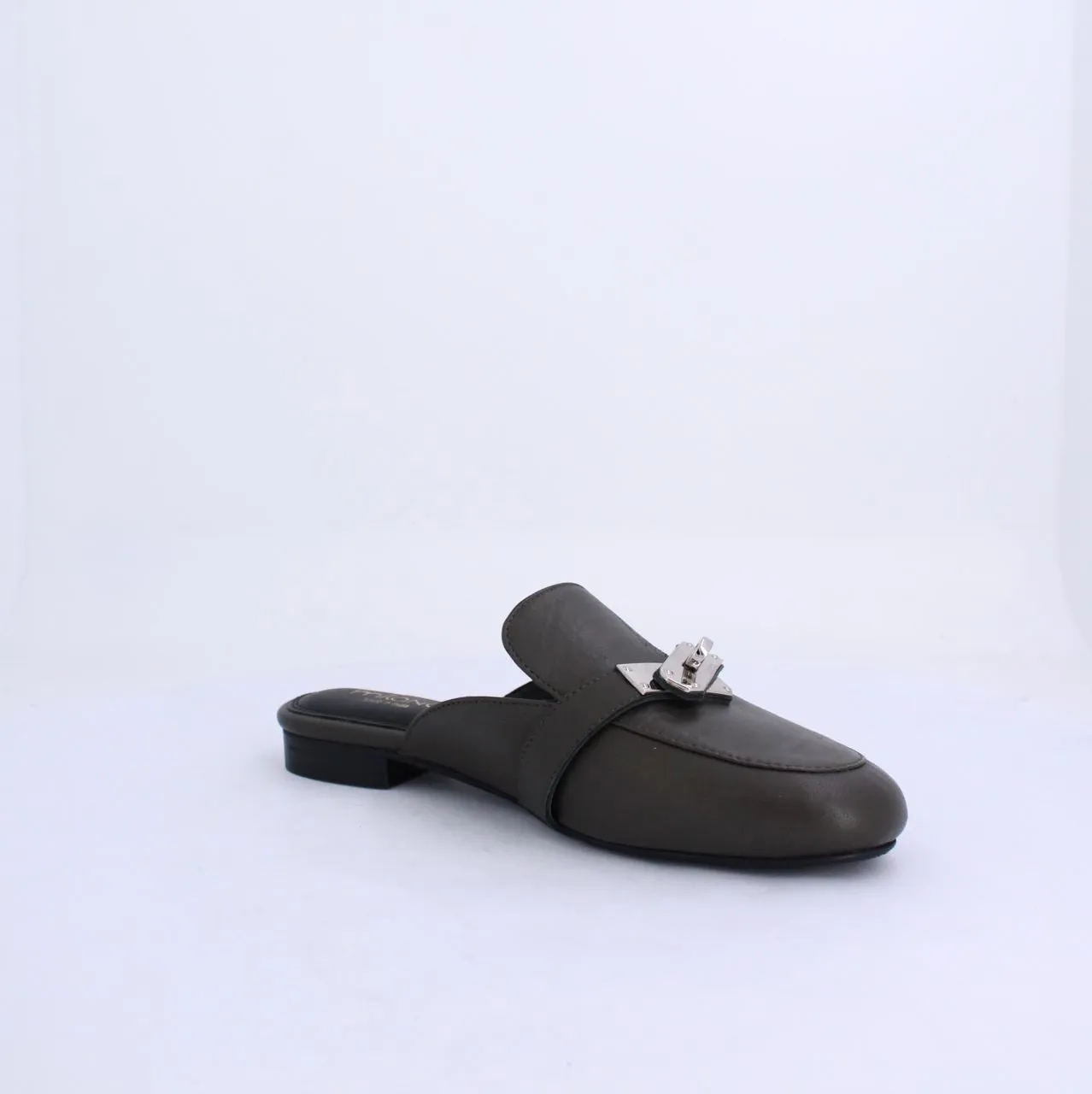 AZEAA MULE LEATHER - KHAKI