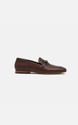 Bit Loafers Leather Dark Brown