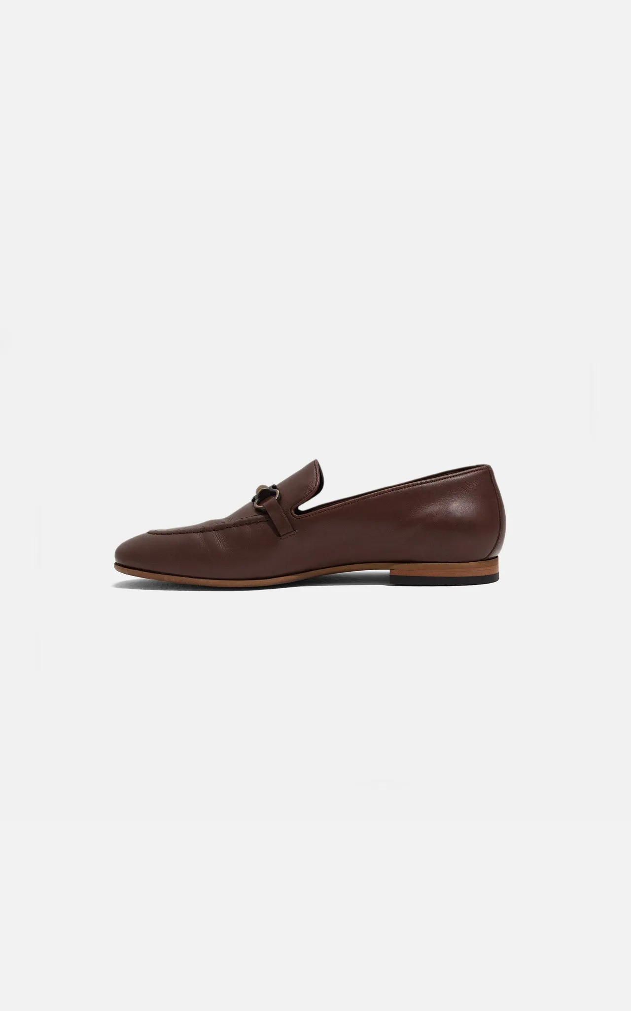 Bit Loafers Leather Dark Brown