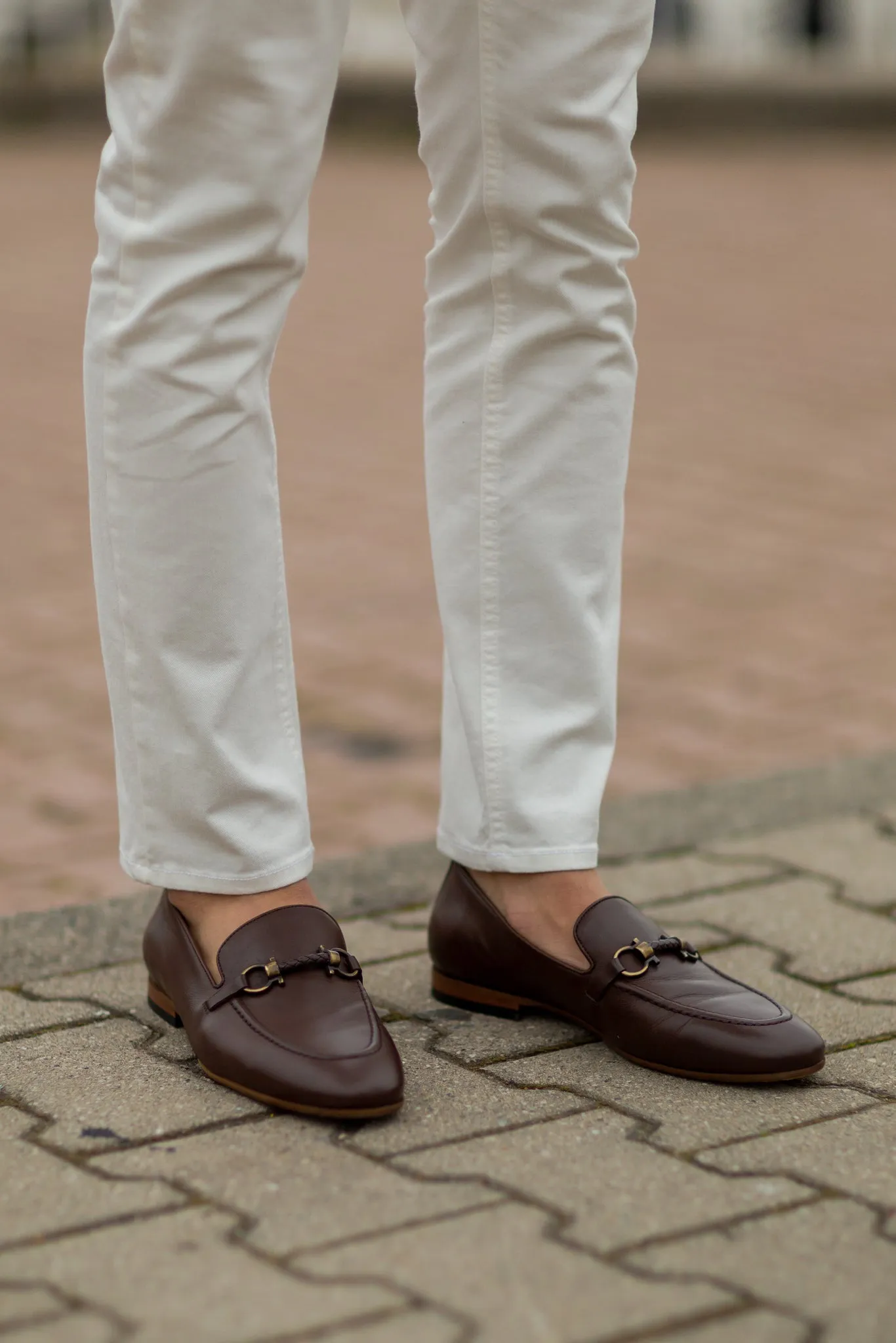 Bit Loafers Leather Dark Brown