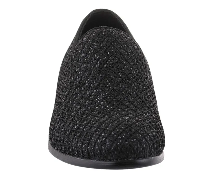 Bolano Sarlo Black Men’s Glitter Loafers Vegan