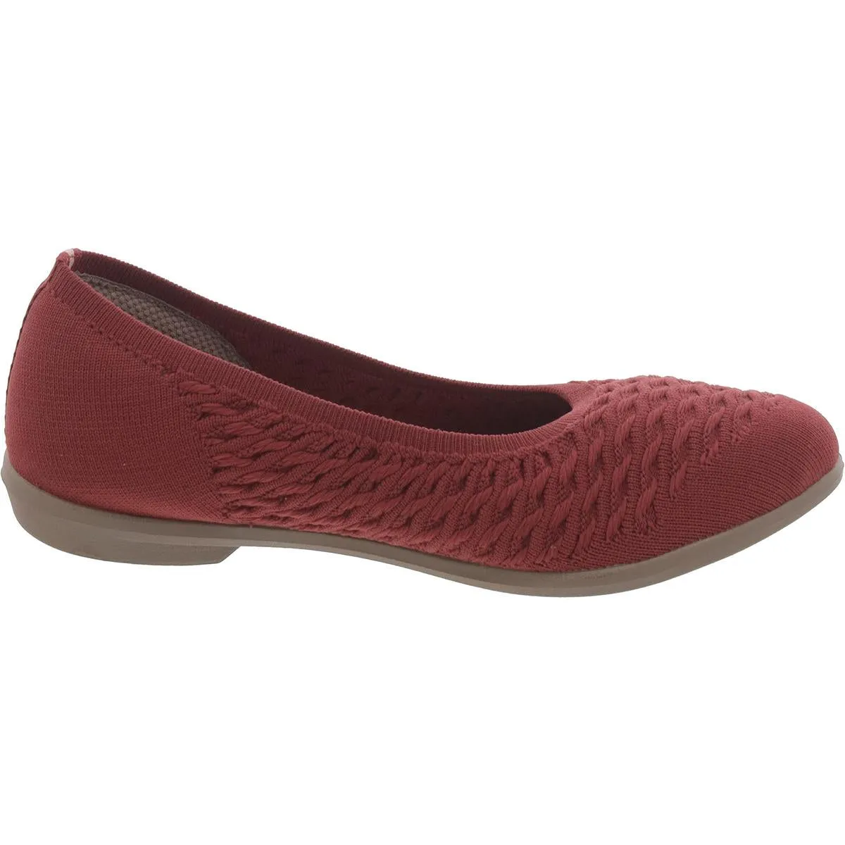 Bzees Womens Khloe Casual Slip On Ballet Flats