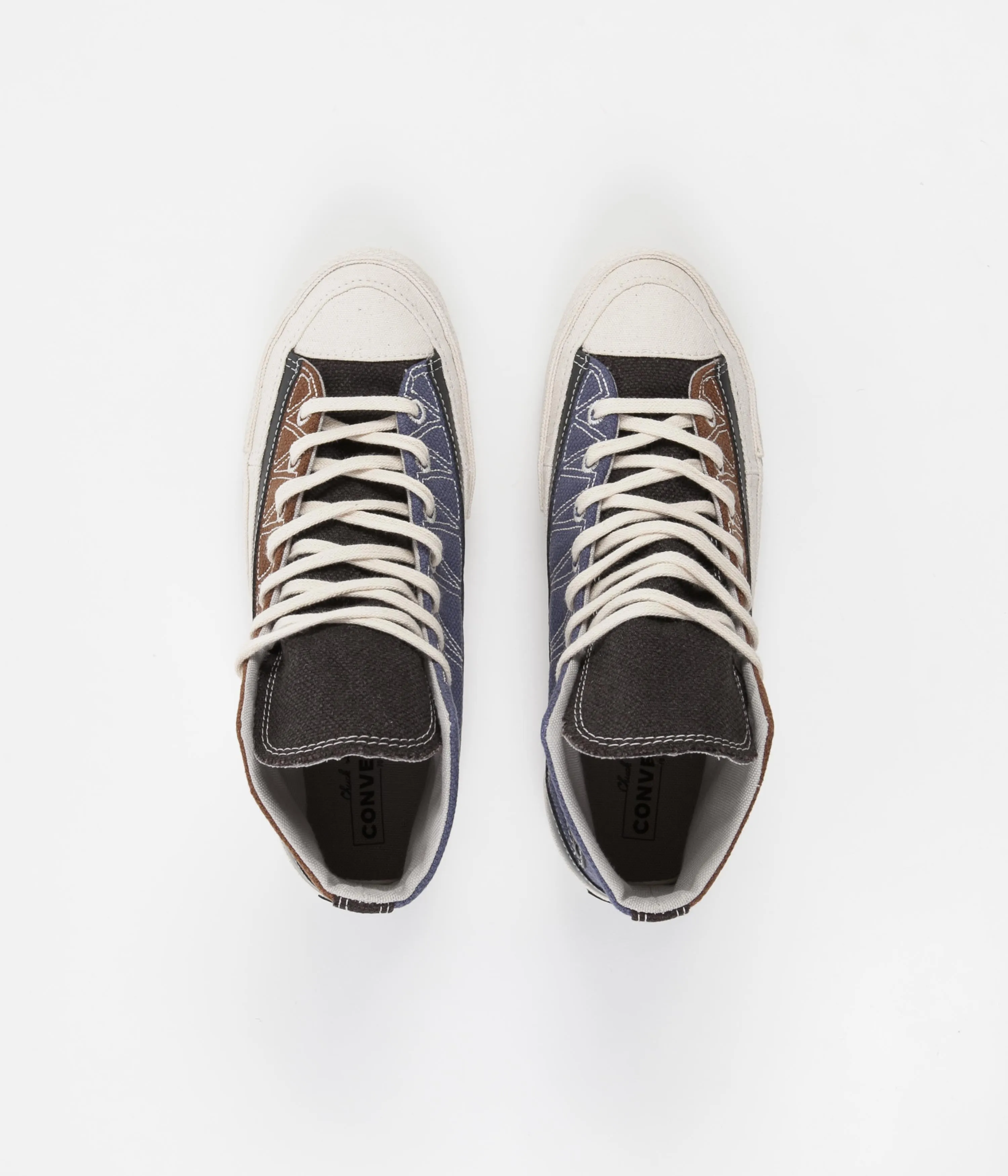 Converse Chuck 70 Hi Cozy Granola Shoes - Brindle Brown / Steel