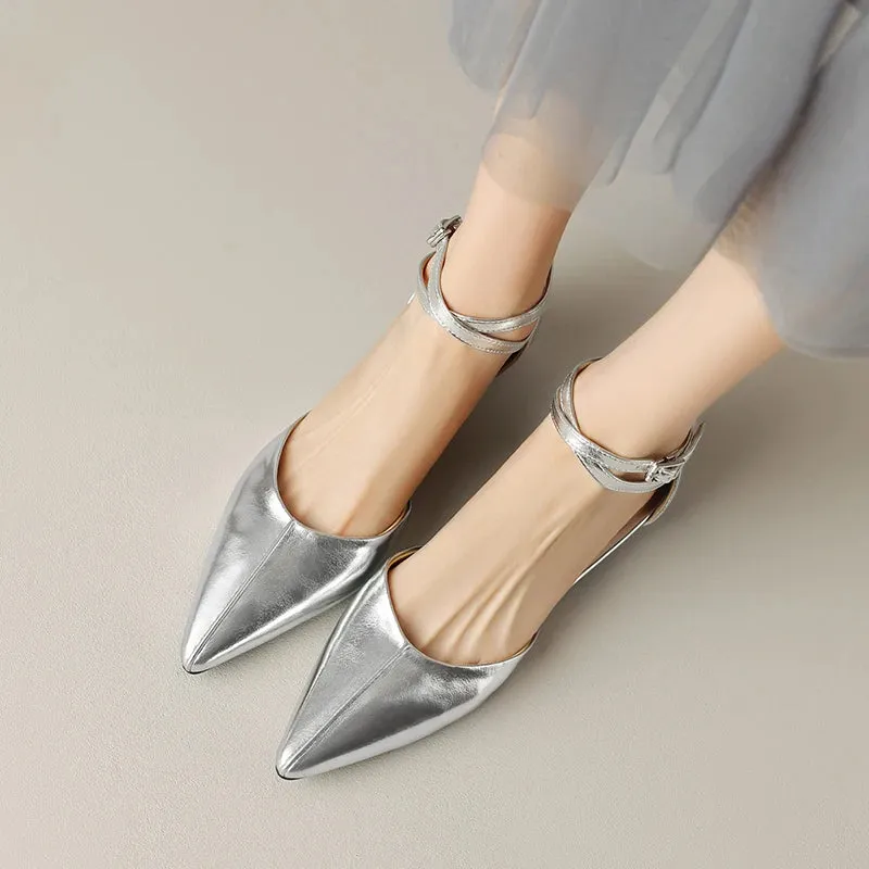 DORIS - Leather Pointed Toe Flats