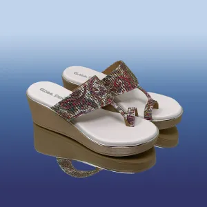 Embroidered Wedge Sandals