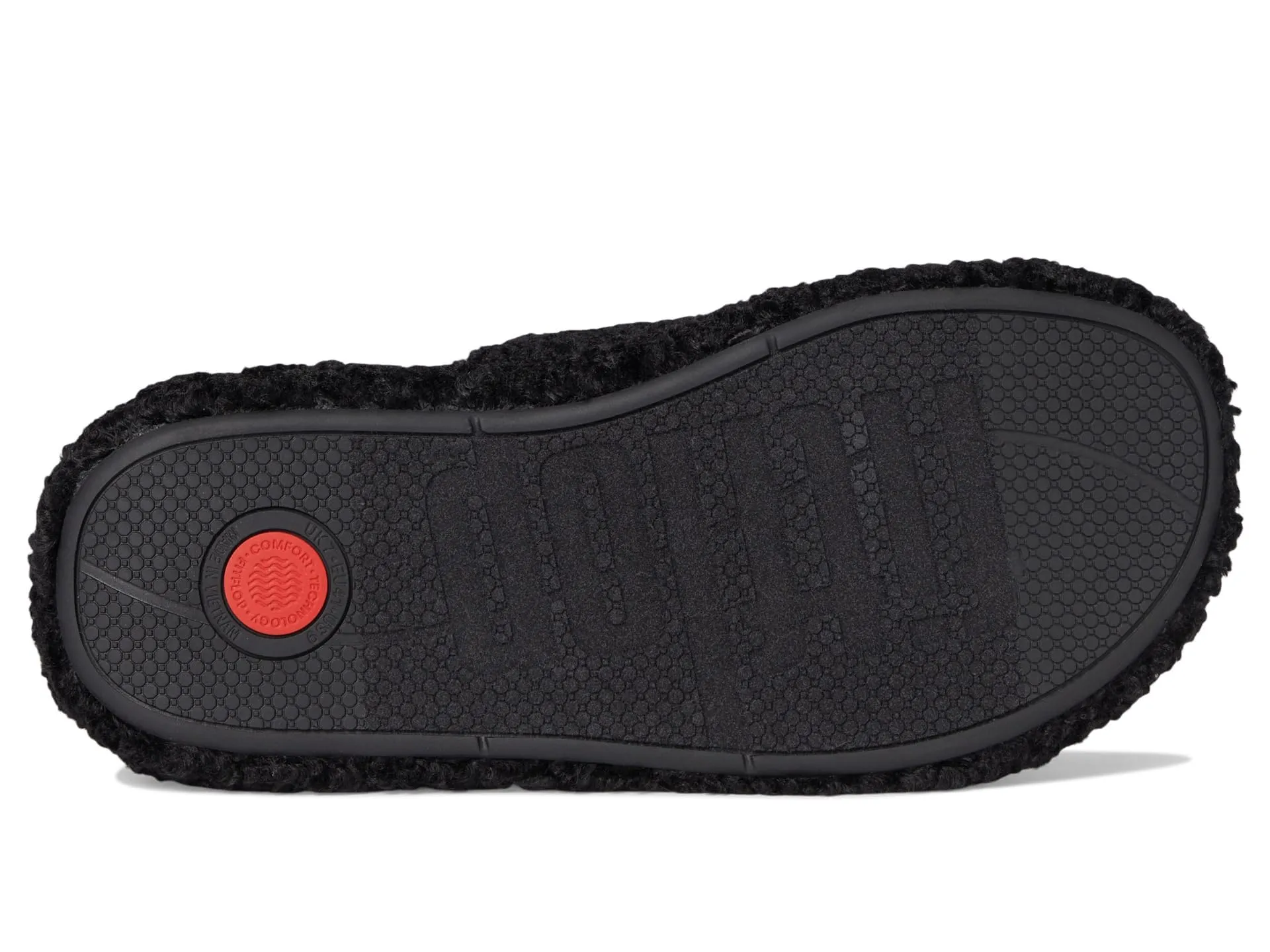 FitFlop Women's Iqushion D-Luxe Padded Teddy Mules, Black