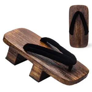 Kimono Wooden Sandals 【Classic Black】