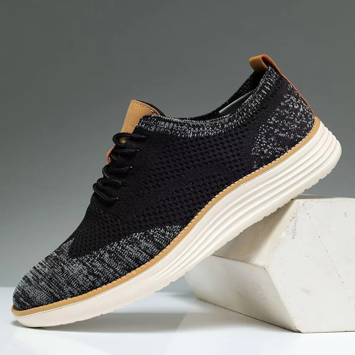 Mens Casual Dress Shoes Fashion Walking Sneakers Mesh Business Oxfords Work Lightweight Soft Sole Zapatos