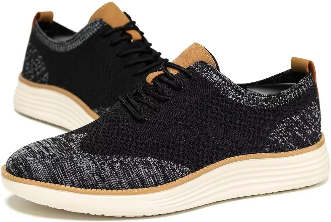 Mens Casual Dress Shoes Fashion Walking Sneakers Mesh Business Oxfords Work Lightweight Soft Sole Zapatos