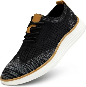 Mens Casual Dress Shoes Fashion Walking Sneakers Mesh Business Oxfords Work Lightweight Soft Sole Zapatos