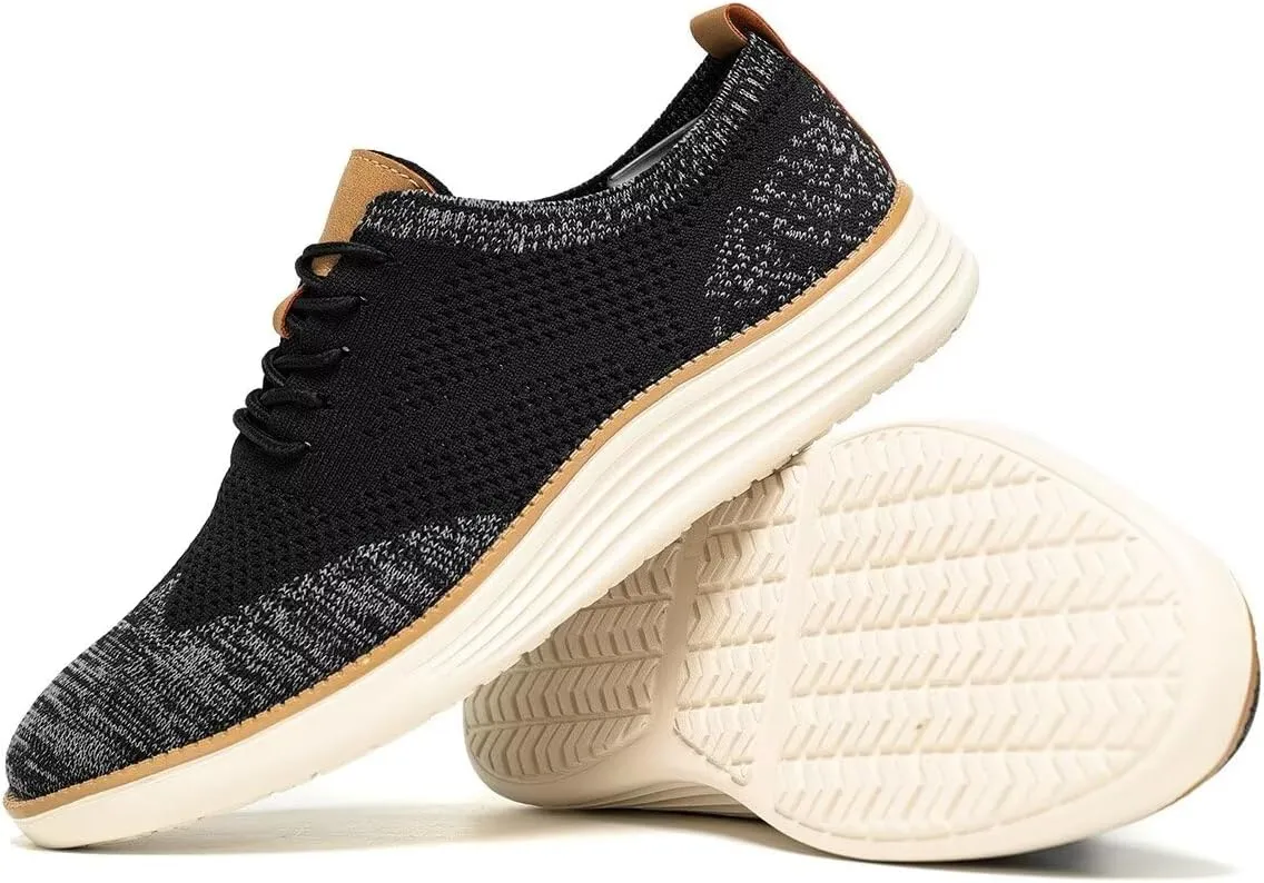Mens Casual Dress Shoes Fashion Walking Sneakers Mesh Business Oxfords Work Lightweight Soft Sole Zapatos