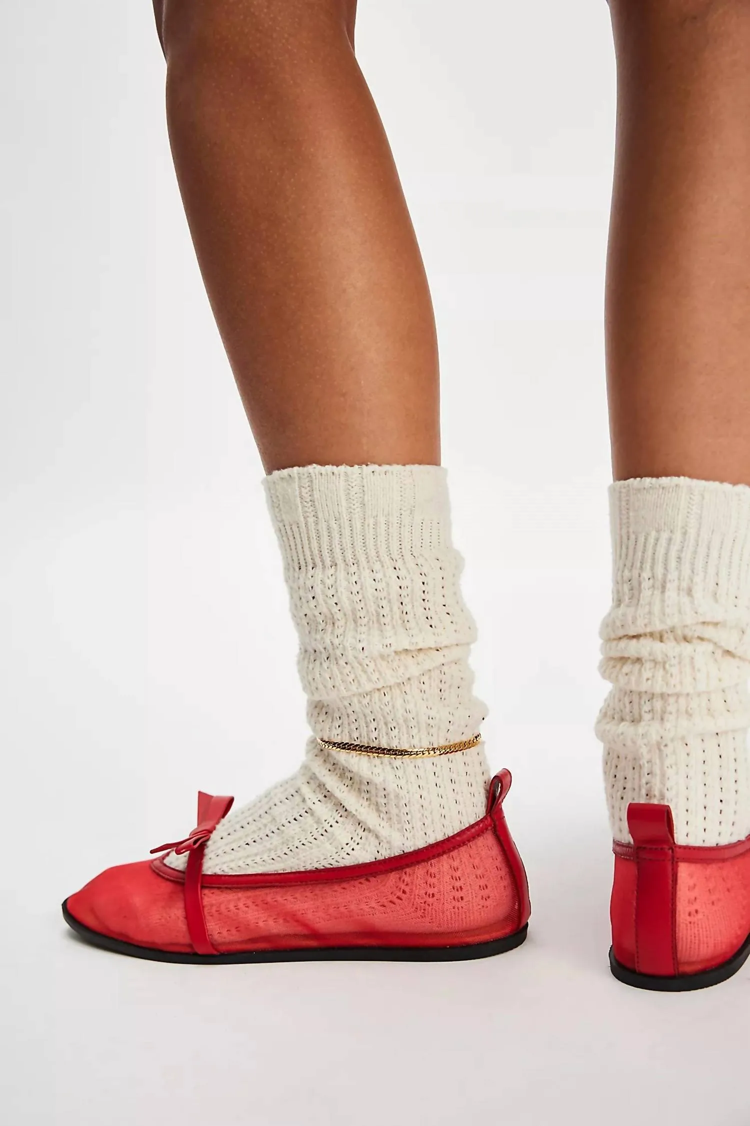 Mesh Mania Bow Flat Shoes