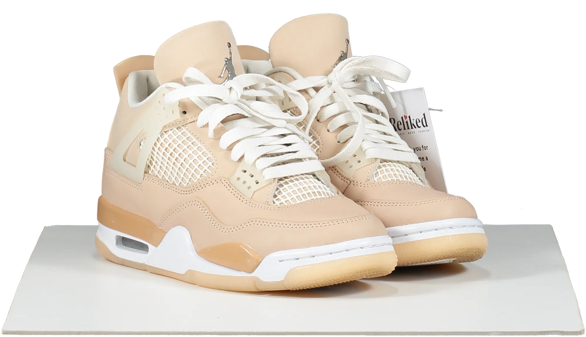 Nike Beige Jordan 4 Retro Shimmer trainers UK 4 EU 37 
