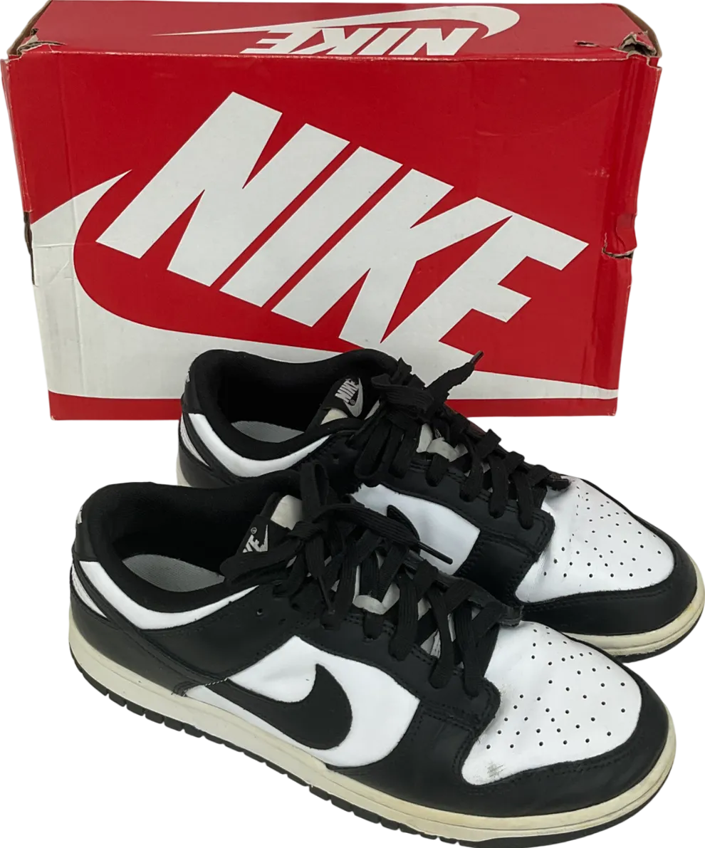 Nike Black Dunk Low Retro Trainers In White/black UK 7.5 EU 40.5 