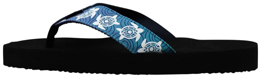 Norty Womens Resort Sandal Flip Flop Tie Dye Turtle