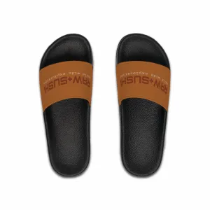 Raw Sushi "world wide exploration" Slide Sandals brown