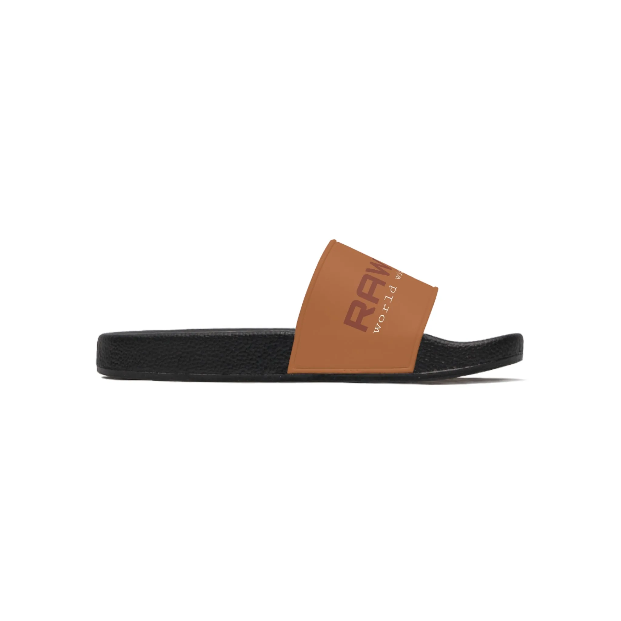 Raw Sushi "world wide exploration" Slide Sandals brown