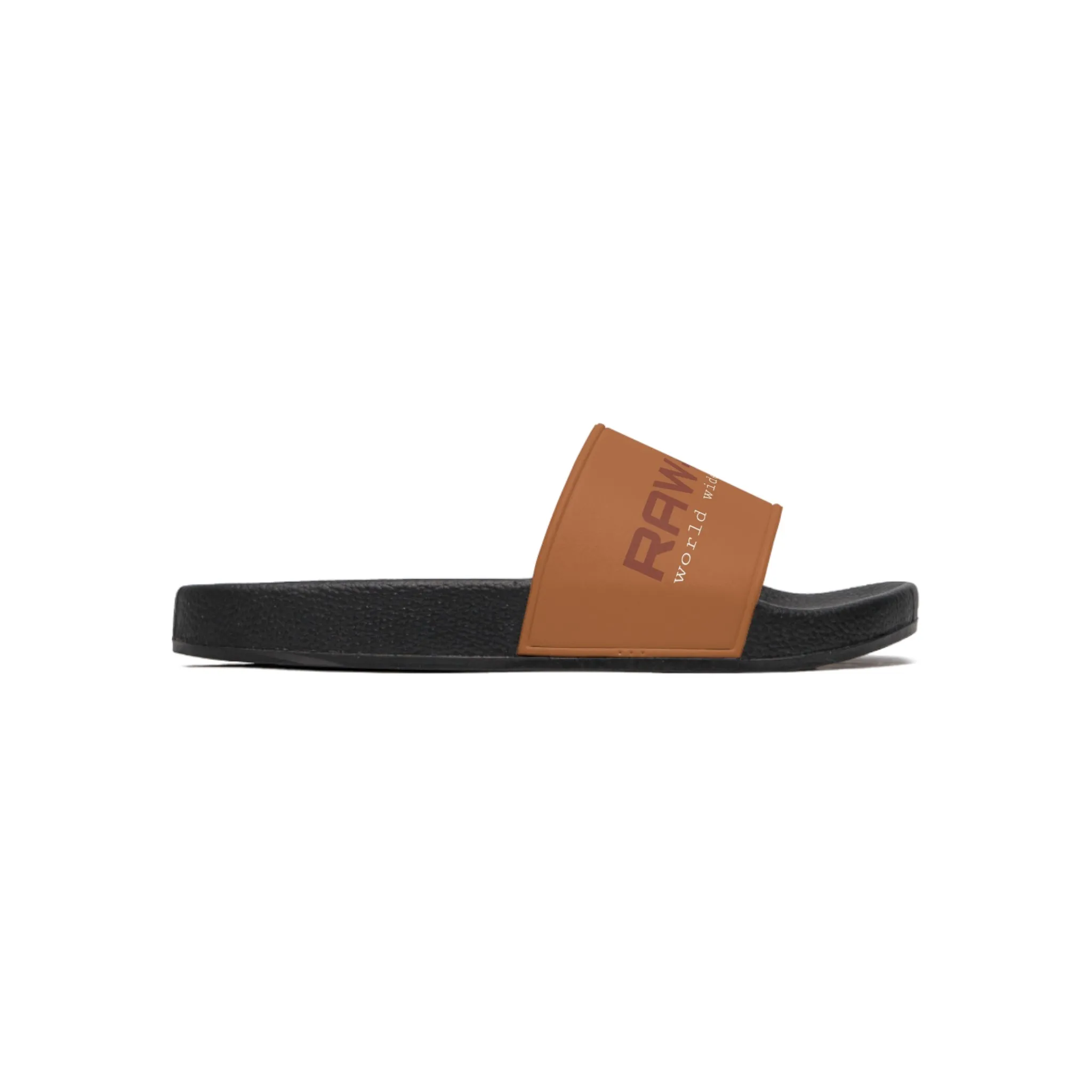 Raw Sushi "world wide exploration" Slide Sandals brown