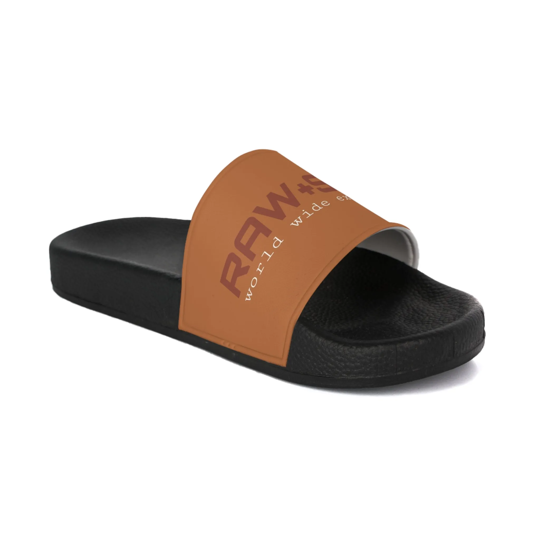 Raw Sushi "world wide exploration" Slide Sandals brown