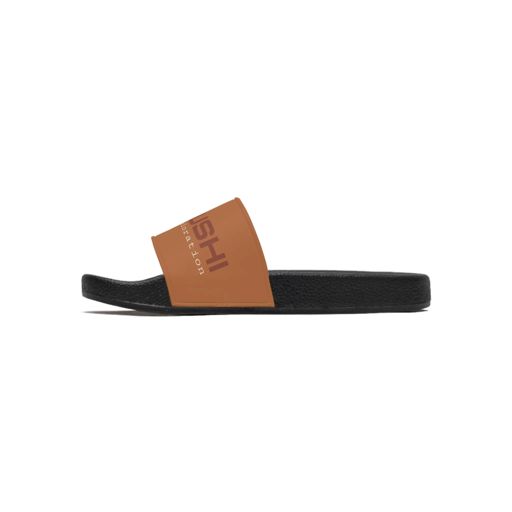 Raw Sushi "world wide exploration" Slide Sandals brown