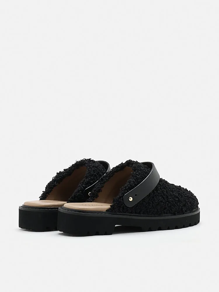 Tania Strapped Fur Mules