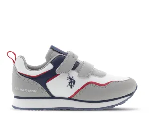 US POLO ASSN. KIDS TRAINERS IN WHITE AND GREY