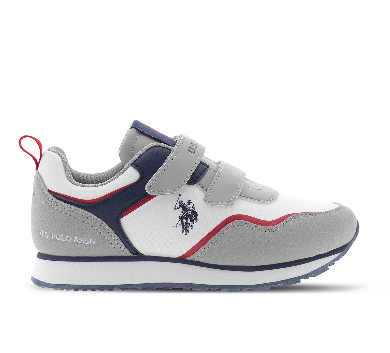 US POLO ASSN. KIDS TRAINERS IN WHITE AND GREY