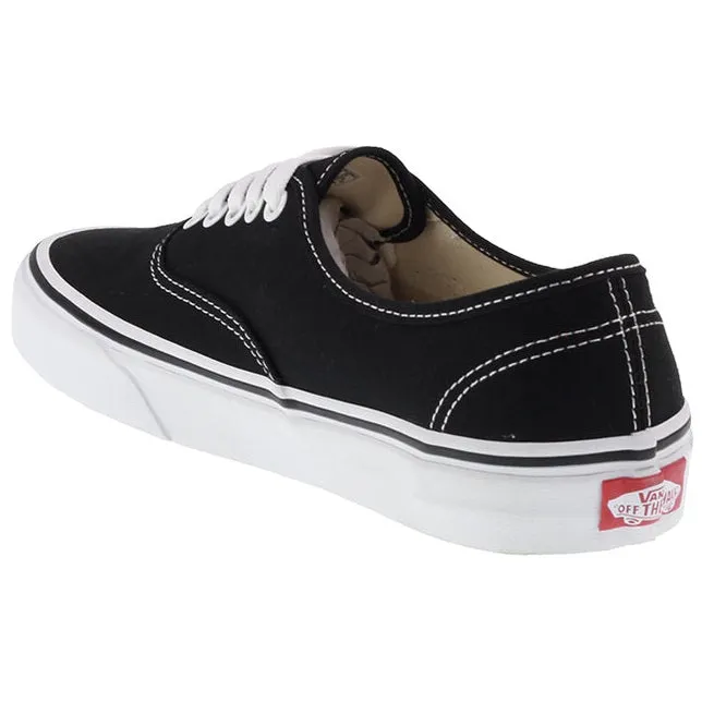 Vans Trainers Mens Authentic Black White