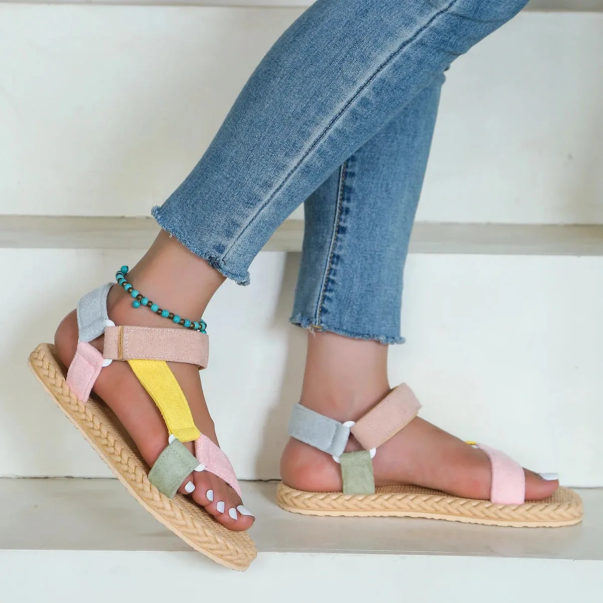 Velcro™ flat sandals