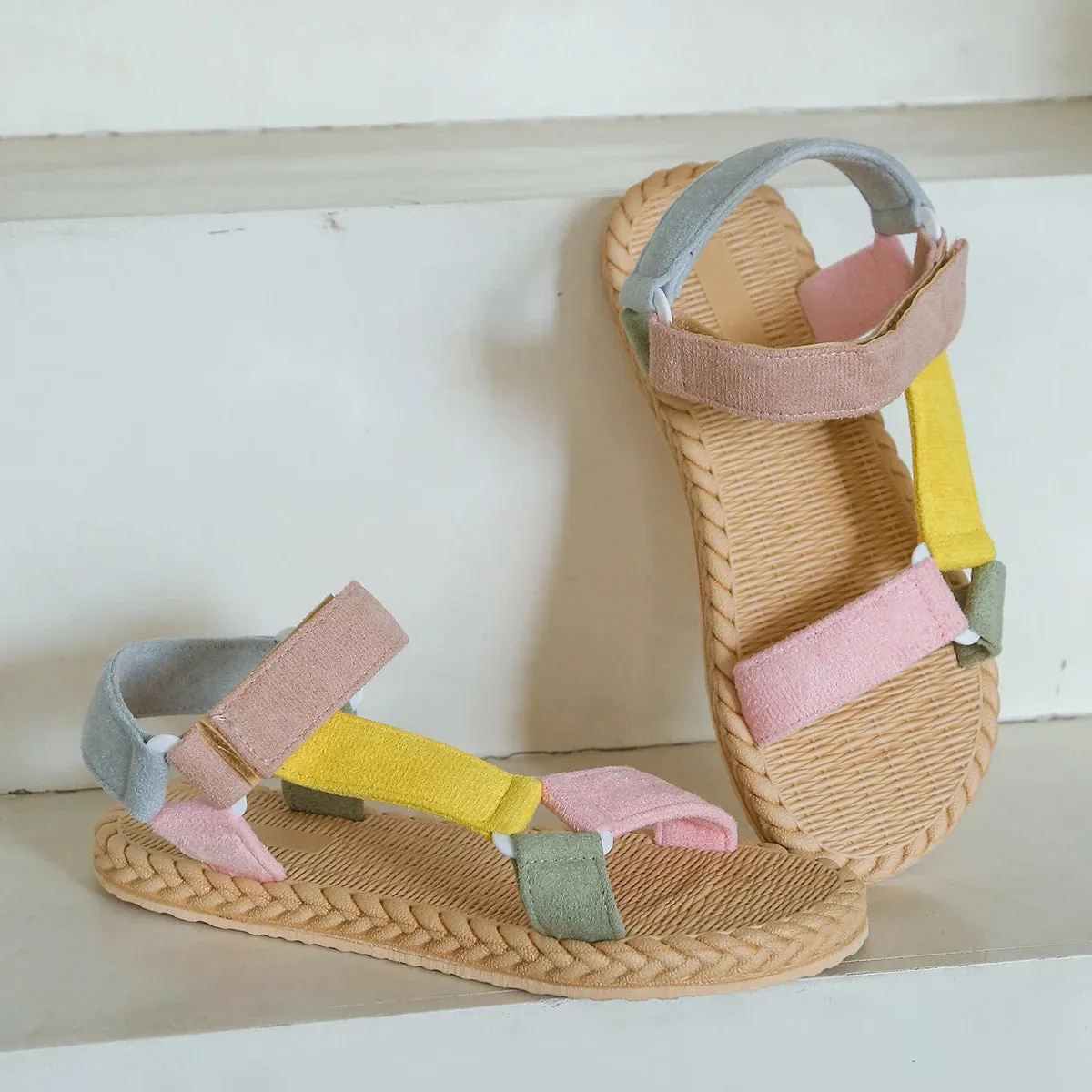 Velcro™ flat sandals