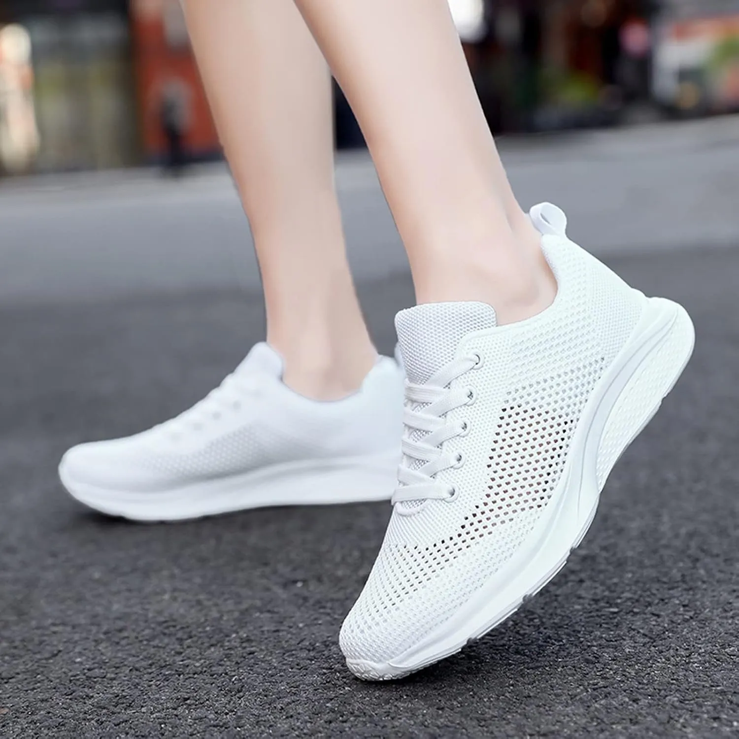 Women's Walking Shoes Mesh Breathable Lightweight Fashion Mens Running Shoes Sports Men's Shoes Casual Waterproof Sneakers Black Tennis Shoe Cross Trainer Shoe