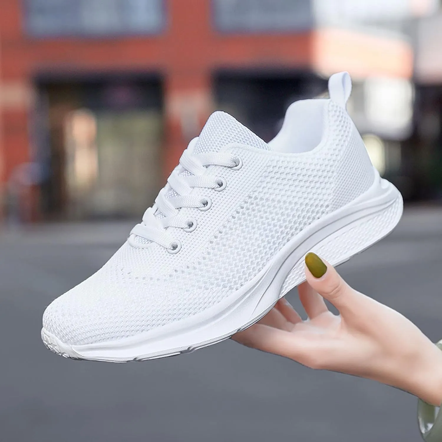 Women's Walking Shoes Mesh Breathable Lightweight Fashion Mens Running Shoes Sports Men's Shoes Casual Waterproof Sneakers Black Tennis Shoe Cross Trainer Shoe